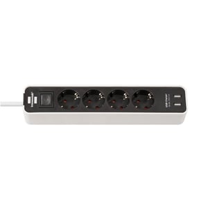 Afbeelding van Brennenstuhl 1153240026 stekkerdoos | 4 stopcontacten | 2 USB-poorten | met schakelaar | 1.5 meter | zwart