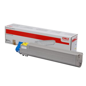 Afbeelding van OKI 43837129 toner cartridge geel (origineel)