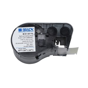 Afbeelding van Brady M-91-427-YL gelamineerd vinyl labels | 25,4mm x 38,1mm x 12,7mm