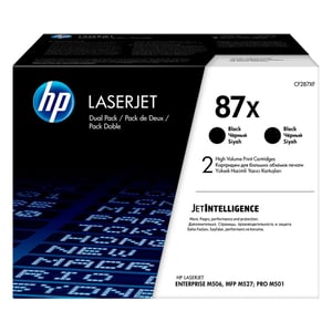Afbeelding van HP 87X (CF287XD) toner cartridge zwart hoge capaciteit 2 stuks (origineel)
