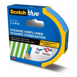 Afbeelding van ScotchBlue 7100289885 afplaktape voor strakke lijnen | blauw | 24 mm x 41 m
