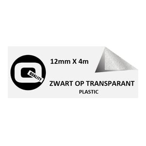Afbeelding van DYMO S0721530 / 12267 plastic tape semi transparant 12mm (huismerk)