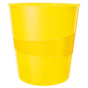 Afbeelding van Leitz 5278 WOW papiermand | polystyreen | geel | 15 liter