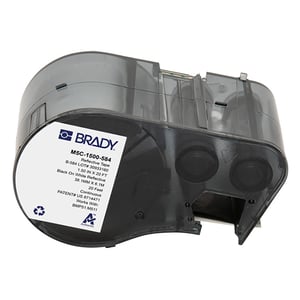 Afbeelding van Brady M5C-1500-584 plastic labels zwart op wit | 38,1 mm x 6,1 m (origineel)