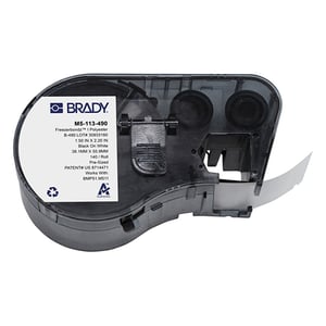 Afbeelding van Brady M5-113-490 Freezerbondz polyester labels zwart op wit | 38,1 mm x 55,88 mm (origineel)