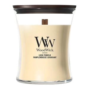 Afbeelding van Woodwick Medium Hourglass geurkaars | Lush Pomelo | 275 gram