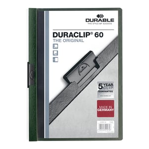 Afbeelding van Durable 220932 Duraclip klemmap | A4 | donkergroen | tot 60 pagina’s