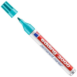 Afbeelding van Edding 3000 permanent marker | turquoise | ronde punt | 1,5 - 3 mm