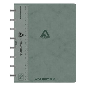 Afbeelding van Aurora 3811.741GRIS Adoc schrift met liniaal | A5 | gelinieerd | 90 gr. | 72 vel | grijs