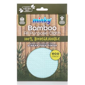 Afbeelding van Minky Bamboe Multifunctionele Bio schoonmaakdoek | afbreekbaar | lichtblauw