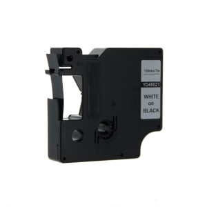 Afbeelding van DYMO S0720610 / 45021 tape wit op zwart 12mm (huismerk)