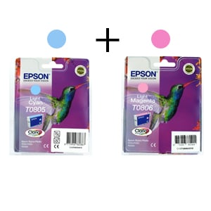 Afbeelding van Epson Multipack T0805/6 serie (light cyan + light magenta)
