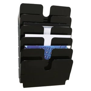 Afbeelding van Durable 1700014061 Flexiplus wandfolderhouder | A4 | zwart | 6 vakken
