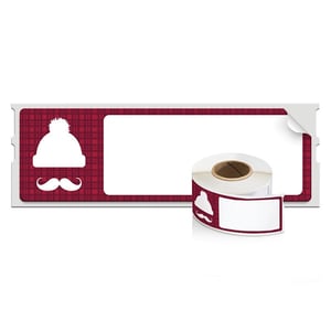 Afbeelding van DYMO 1960101 Hipster Holiday Lumberjack etiketten 28mm x 89mm (origineel)