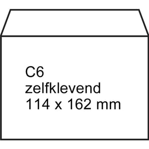 Afbeelding van Raadhuis dienstenvelop | zelfklevend | C6 | 114 mm x 162 mm | 100 stuks