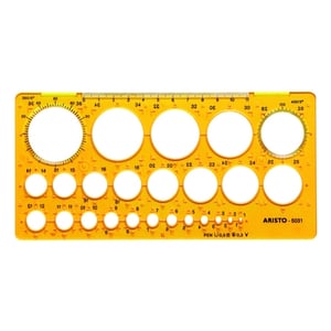 Afbeelding van Aristo AR-5031 cirkelsjabloon | 1 - 36 mm | 25 cirkels