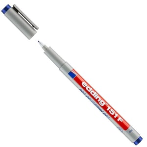 Afbeelding van Edding 151F OHP marker | blauw | ronde punt | 0,6 mm