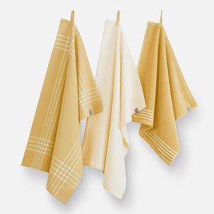 Afbeelding van Walra Doekenset | Set 3 stuks | Geel en Wit