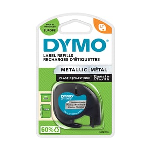 Afbeelding van DYMO S0721730 / 91208 tape metaalkleurig zilver 12mm (origineel)