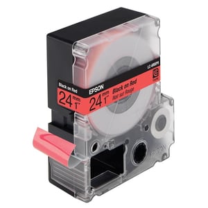 Afbeelding van Epson LC-6RBP9 tape zwart op pastel rood / 24mm (origineel)