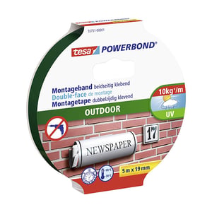Afbeelding van Tesa 55751-00001-03 Powerbond Outdoor tape | dubbelzijdig | assorti | 19 mm x 5 m