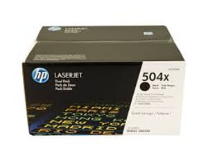 Afbeelding van HP 504X (CE250XD) toner cartridge zwart hoge capaciteit 2 stuks (origineel)