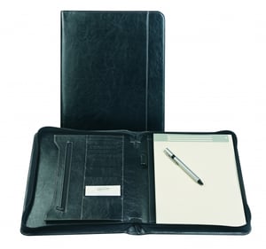 Afbeelding van Brepols 385433060100 Palermo luxe schrijfmap | A4 | gelinieerd | kunstleder | zwart