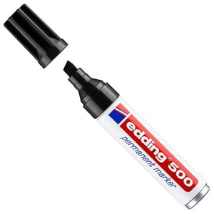 Afbeelding van Edding 500 permanent marker | zwart | beitelvormige punt | 2-7 mm
