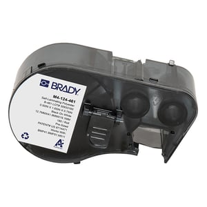 Afbeelding van Brady M4-124-461 gelamineerde polyester labels zwart op wit/transparant | 41,91 mm x 12,7 mm (origineel)