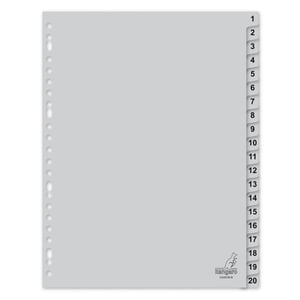 Afbeelding van Kangaro G420CM-B tabbladen XL | plastic | 1-20 | 23-gaats
