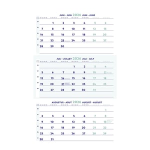 Afbeelding van Brepols 3-maandskalender | 30 x 43 cm | 4-talig | 2026