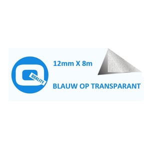Afbeelding van Brother TZe-133 tape blauw op transparant 12mm (huismerk)