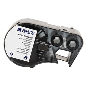 Afbeelding van Brady M4-82-499-YL-BK nylonweefsel labels zwart op geel | 9,53 mm x 9,53 mm (origineel)