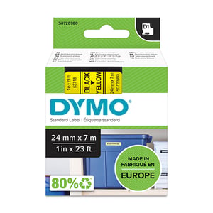 Afbeelding van DYMO S0720980 / 53718 tape zwart op geel 24mm (origineel)