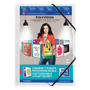 Afbeelding van Oxford 100201153 Polyvision elastomap | A4 | kunststof | wit-transparant