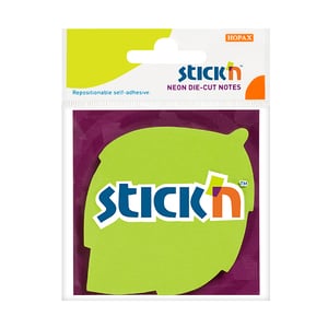Afbeelding van Stick'n Die-Cut notes bladeren | 70 x 70 mm | neon-groen | 50 vel