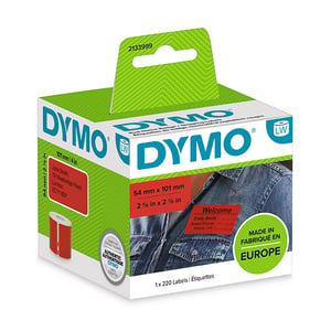 Afbeelding van Dymo 2133399 verzend- en naambadge etiketten rood (origineel)