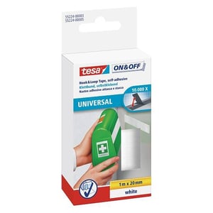 Afbeelding van Tesa 55224-03 klittenband | zelfklevend | wit
