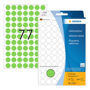 Afbeelding van Herma 2235 multifunctionele etiketten | 13 mm | groen | 2464 etiketten
