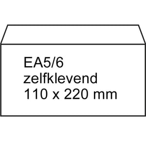 Afbeelding van Raadhuis dienstenvelop | zelfklevend | EA5/6 | 110x220mm | 25 stuks