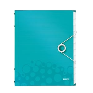 Afbeelding van Leitz 4634 WOW sorteermap | ijsblauw metallic | 12 tabs