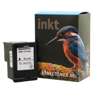 Afbeelding van Sneltoner huismerk vervangt HP CH563EE nr. 301XL inktcartridge zwart hoge capaciteit