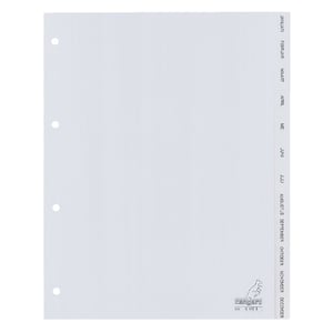 Afbeelding van Kangaro plastic indexen | A4 | grijs | plastic | 12 tabs | 12-gaats | 120 micron