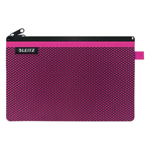 Afbeelding van Leitz 40130023 WOW Mesh-etui | nylon | roze | maat L | 2 vakken