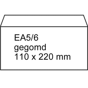 Afbeelding van Raadhuis dienstenvelop | gegomd | EA5/6 | 110x220mm | 25 stuks