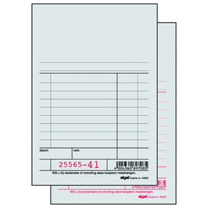 Afbeelding van Sigel 40925 kassablok | grijs met carbon | 2x 50 vel