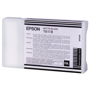 Afbeelding van Epson T6118 inktcartridge mat zwart standaard capaciteit (origineel)