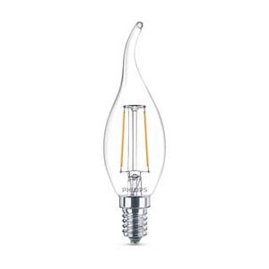 Afbeelding van Philips E14 filament LED-gloeilamp | 2W | sierkaarsmodel