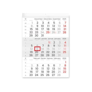 Afbeelding van Inni Compact 3-maandkalender | 30 x 40 cm | 2026