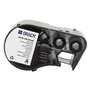 Afbeelding van Brady M4-83-499-OR-BK nylonweefsel labels zwart op oranje | 12,7 mm x 12,7 mm (origineel)